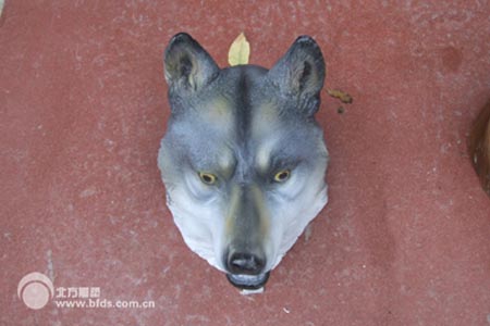 狼头挂件雕塑