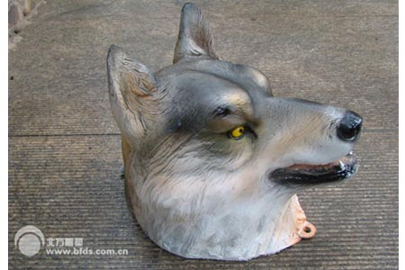 狼头挂件雕塑