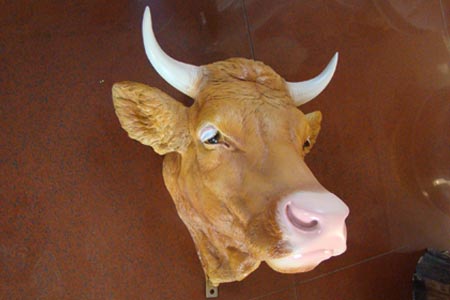 牛头挂件雕塑003
