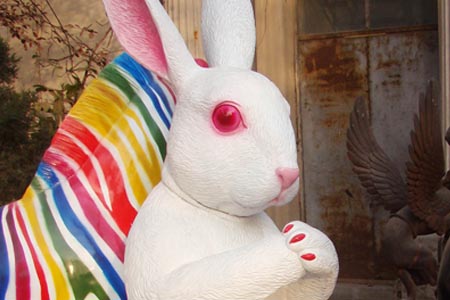 卡通兔子雕塑-天意兔子3