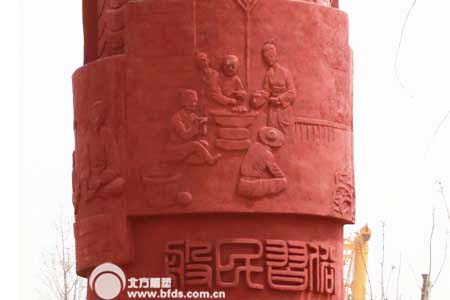 枣庄砂岩柱子雕塑