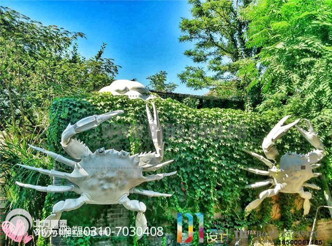 大螃蟹、海洋雕塑