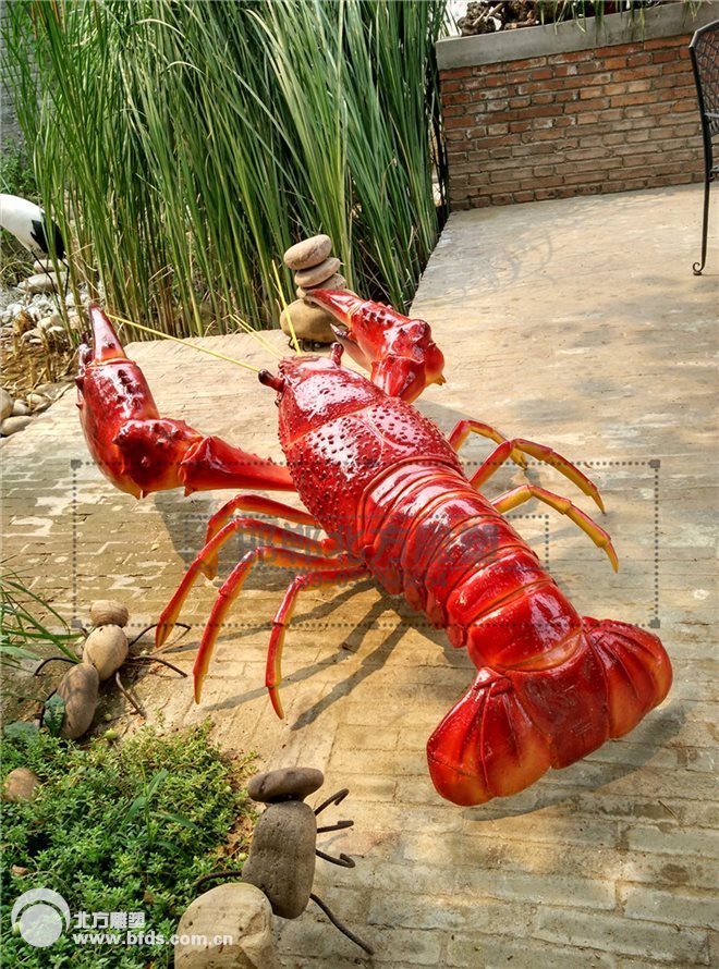 小龙虾雕塑 仿真小龙虾