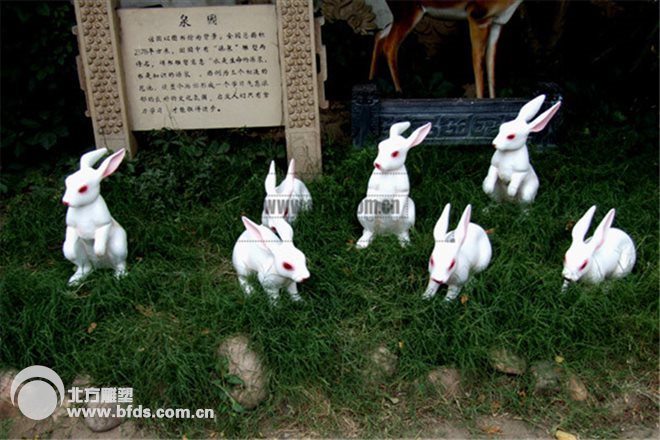热销产品、仿真兔子、园林草坪装饰雕塑